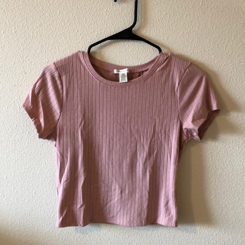 Pink cropped top